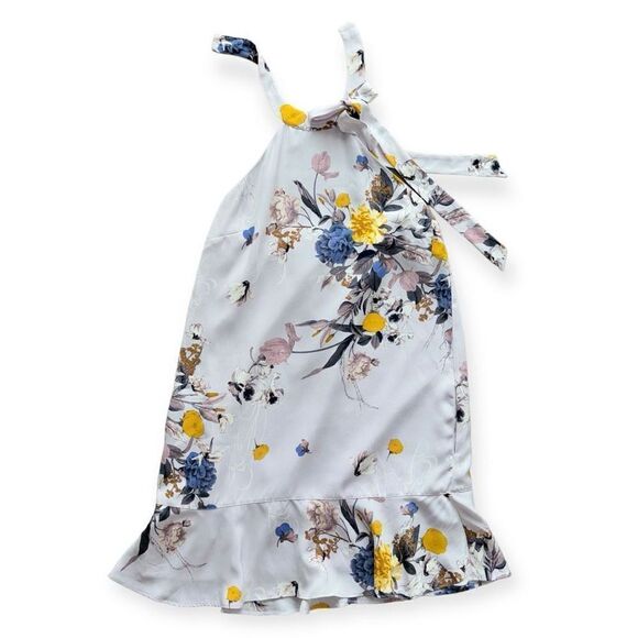 CHELSEA28 Halter Floral Print Shift Dress in Lilac Size Medium - Picture 12 of 13